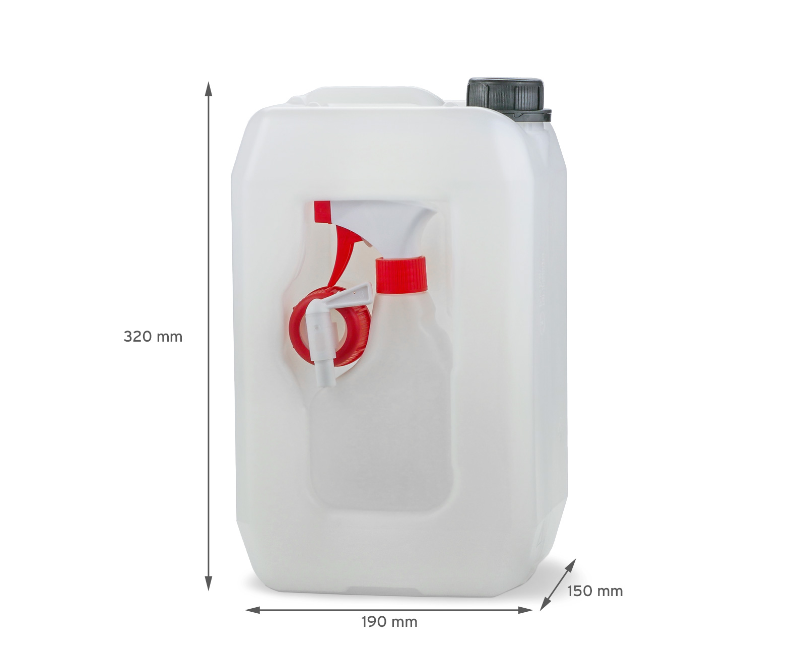 2 Liter Kunststoff Kanister natur - DIN 45 - UN-Y